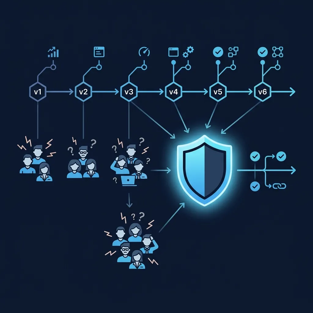 Protocol versions evolving rapidly — a managed service shield absorbs each change for enterprise stability